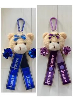 【ぴよ ＊様】専用チアくまちゃん　ポンポンホルダー　2点