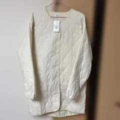 キルティングコート 白