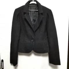 黒 テーラードジャケット ショート丈