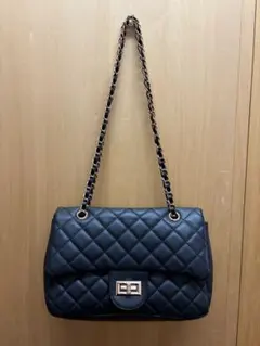 【美品】キルティング チェーンバッグ ブラック