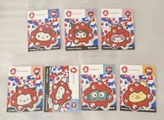 関西万博　ミャクミャク×サンリオ ステッカー 7種セット　キティ クロミ 他