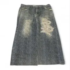 00s y2k 和柄　ワイド　バギーパンツ　グランジ　絡繰魂　かたまりだましい