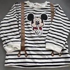 値下げ　petit main ミッキー Tシャツデニム　セット100cm