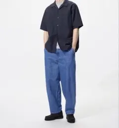 新品未使用　UNIQLO ワイドテーパードジーンズ【送料込み】　Mサイズ