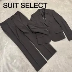 スーツセレクト　パンツスーツ　ストライプ　グレー　ウォッシャブル　13 XL相当