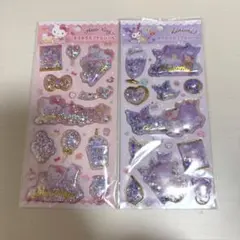 【新品】サンリオ　キラキラカプセルシール　キティ　&クロミ♡
