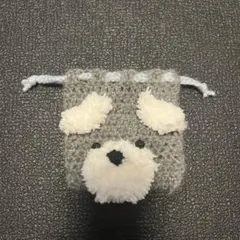 ハンドメイド　シュナウザーポーチ