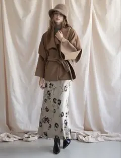 Ameri UND LANDSCAPE PRINT SKIRT（ブルー） - メルカリ