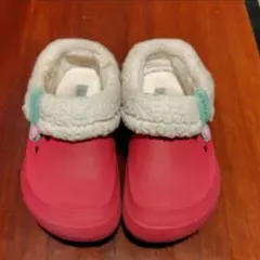 ピンク サボサンダル ファー付き　クロックス もこもこ 21cm J 3