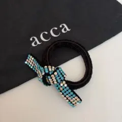 acca ヘアゴム リボンゴム ブリジット 限定カラー ブルーとピンク