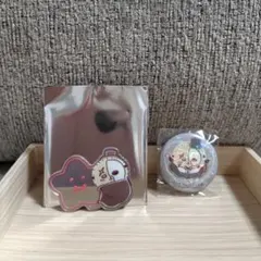 まじかるちいかわ　ラッコ　トレーディングミラーステッカー＆缶バッジ