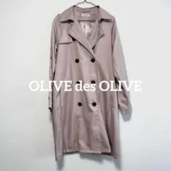 OLIVE des OLIVE スプリングコート 花柄 トレンチコート L