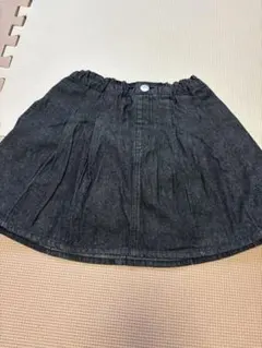 プティマイン　デニムスカート ブラック　130