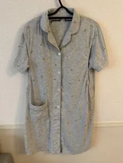 [授乳口付き］ママとお腹の赤ちゃんにやさしい半袖パジャマ　グレー