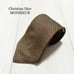 0019 Christian Dior ネクタイ シルク100% 総柄