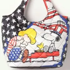 【ピーナッツ】SNOOPY 中綿キルティングトートバッグ 大