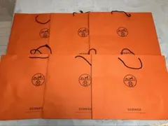 HERMES オレンジ 紙袋 6枚セット