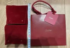 時計ケース2個セット カルティエ 赤 スエード