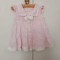 coeura.coeur ギンガムチェック ワンピース 80