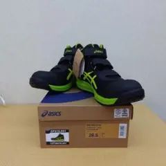 新品•未使用】 asics ブラック×ネオンライム 安全靴26.5 - メルカリ