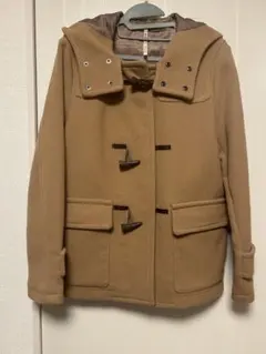 ベージュ フード付き ダッフルコート M