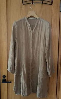 スタジオクリップ　麻100 長袖チュニック