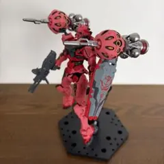 HG 1/144 （ジークアクス）赤いガンダムビットブースター銀の塗装　完成品のサムネイル