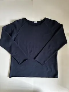 美品　Champion チャンピオン　長袖ボートネック　カットソー　ネイビー　S