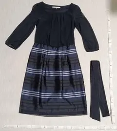 ナチュラルビューティ 36 紺色 サイズS　オフィスカジュアル