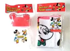 【新品・未開封】Disney　ミッキー&フレンズ　おしぼりタオル&ケース