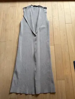 AZUL by moussy グレー ノースリーブロングベスト F