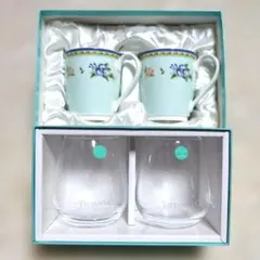 ティファニー　花柄マグカップ×2 ロゴ入タンブラー×2　セット