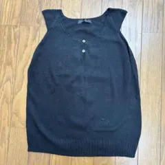 お値下げ✲✲綿麻黒ベストのサムネイル