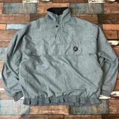 ビンテージ　古着　メンズ　ゴルフ　ハーフジップ　ジャケット　チェック　サイズM