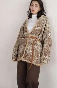 お値下げ⭐︎美品⭐︎ジャガードハーフコート　ローズバッドROSE BUD シニヨン