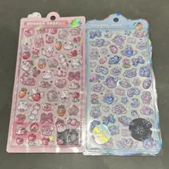 【新品】 クーリア ボンボンドロップシール うさぎ 2個 水色 ピンク