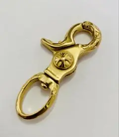 真鍮 ブラス キーホルダー キーフック ベルトループ ナスカン ゴールド b2