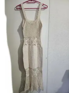 cyan 下北沢 crochet one-piece ニットワンピース