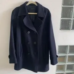youth ネイビー ダブルブレスト スクールコート L