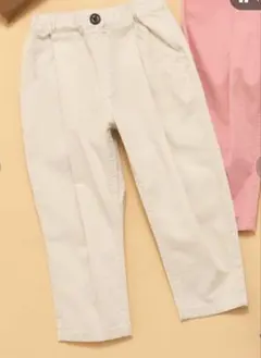 タックテーパードパンツ　アイボリー　140