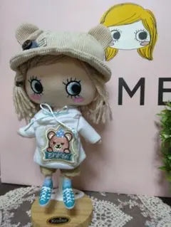 イーマリーサイズ キャスケットとサロペット ハンドメイド outfit
