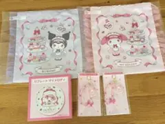 サンリオ当たりくじ　マイメロディ クロミ プレート ストラップ セット