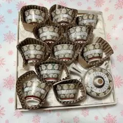 九谷焼 金菊 金彩急須 湯呑み　湯冷し、