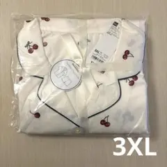 GU サテンパジャマ 半袖 ショートパンツ チェリー 3XLのサムネイル