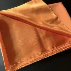 オレンジ　サテン　生地幅110✖️160㎝