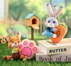 大人気 ズートピア ニック ジュディ マスコットキーホルダーセット❤