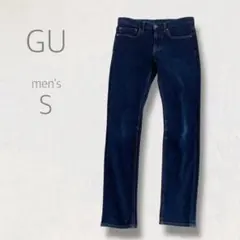 GU メンズ スキニーデニム 28 S ネイビー ストレッチ ぴったり スリム