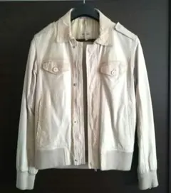 DIESEL ディーゼル ホワイトラムレザー ジャケット ブルゾン 羊革