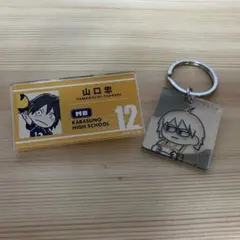 ハイキュー!! トレーディングアクリル名札クリップ　ジロリキーホルダー　山口忠