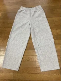UNIQLO:C スウェットワイドパンツ 杢ライトグレー M (1回だけ着用)